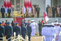 Panglima TNI Jenderal TNI Agus Subiyanto dan Kapolri Jenderal Pol Listyo Sigit Prabowo menghadiri Upacara Prasetya Perwira TNI dan Kepolisian RI