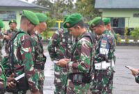 Kodim 1710/Mimika melakukan Inspeksi Mendadak (Sidak) kepada Prajurit dan PNS dilaksanakan setelah upacara 17-an di lapangan Makodim