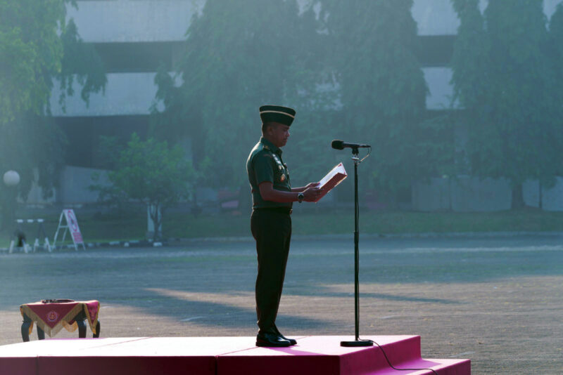 Markas Besar Tentara Nasional Indonesia (Mabes TNI) menggelar Upacara Bendera 17 Juli 2024