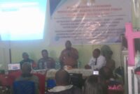 Babinsa Koramil 1710-05/Jila Sertu Niko Kararbo dan Pratu Kelvin menghadiri kegiatan sosialisasi tentang SOP penyakit malaria