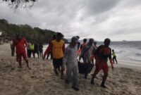 Personel Stasiun Bakamla Bali berkolaborasi dengan tim SAR Gabungan berhasil menemukan JB (22), warga yang terjatuh