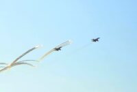 Dua Jet Tempur Sukhoi SU-30 MK2 dari Skadron Udara 11, Pesawat Hercules C-130 dari Skadron Udara 33 dan Pesawat Boeing 737-200 dari Skadron Udara 5 Lanud Sultan Hasanuddin berhasil memukau