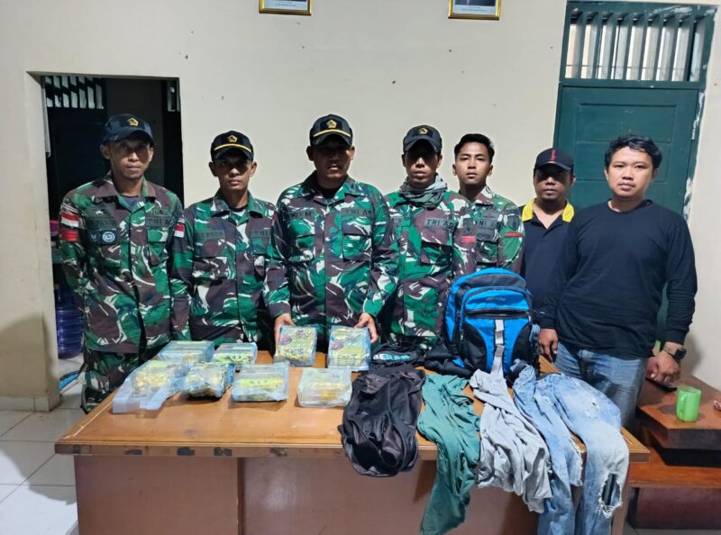 Satuan Tugas (Satgas) Pengamanan Perbatasan (Pamtas) Republik Indonesia - Malaysia Yonzipur 5/ABW mengamankan Narkotika jenis sabu seberat 8,4 Kg