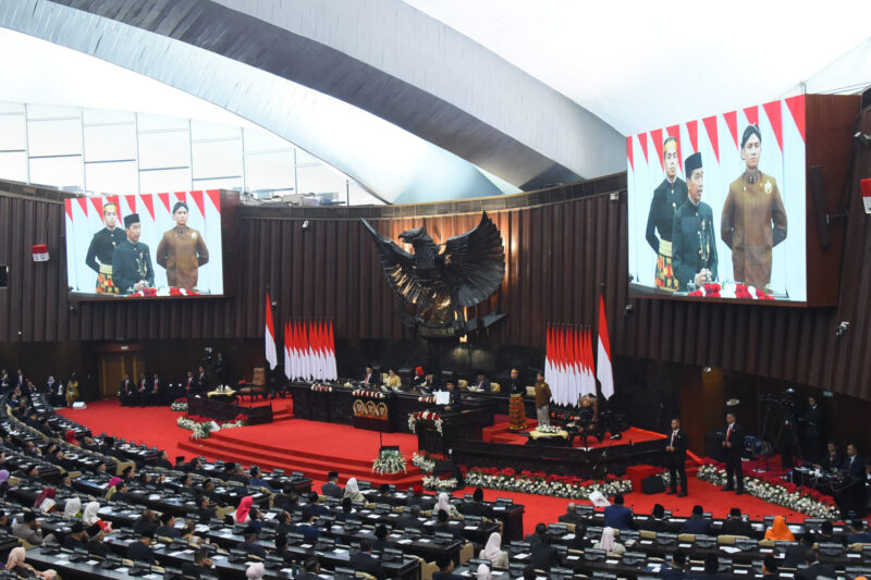 Panglima TNI Jenderal TNI Agus Subiyanto menghadiri Pidato Pembukaan Masa Persidangan I DPR RI Tahun Sidang 2023-2024 oleh Ketua DPR RI