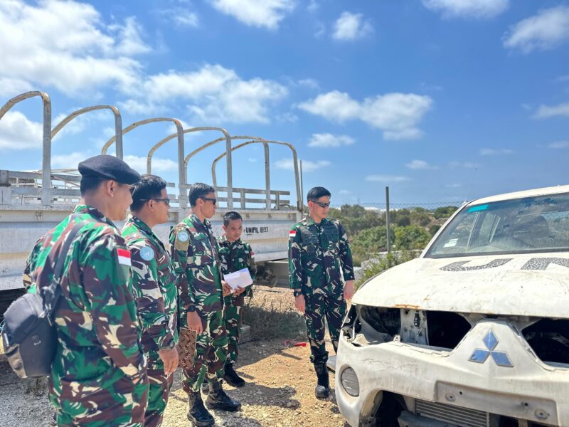 Paban VII/BMN Staf logistik TNI Kolonel Tek Budhi Arifa Chaniago melaksanakan peninjauan dan evaluasi kesiapan operasional