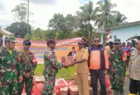 Koramil 1710-06/Agimuga, Kodim 1710/Mimika dibawah pimpinan Danramil Lettu Inf Rumayom bersama Badan Penanggulangan Bencana Daerah (BPBD) Kab. Mimika