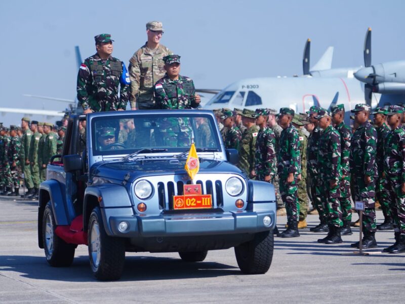 Latihan Gabungan Bersama (Latgabma) bertaraf internasional bertajuk Super Garuda Shield Tahun 2024 yang melibatkan militer negara-negara sahabat di kawasan Indo Pasifik