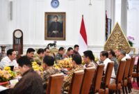 Panglima TNI Jenderal TNI Agus Subiyanto menghadiri Rapat Terbatas yang dipimpin langsung oleh Presiden RI Joko Widodo