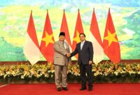 Menteri Pertahanan RI Prabowo Subianto melakukan pertemuan dengan Perdana Menteri Vietnam H.E. Pham Minh Chinh, di Vietnam