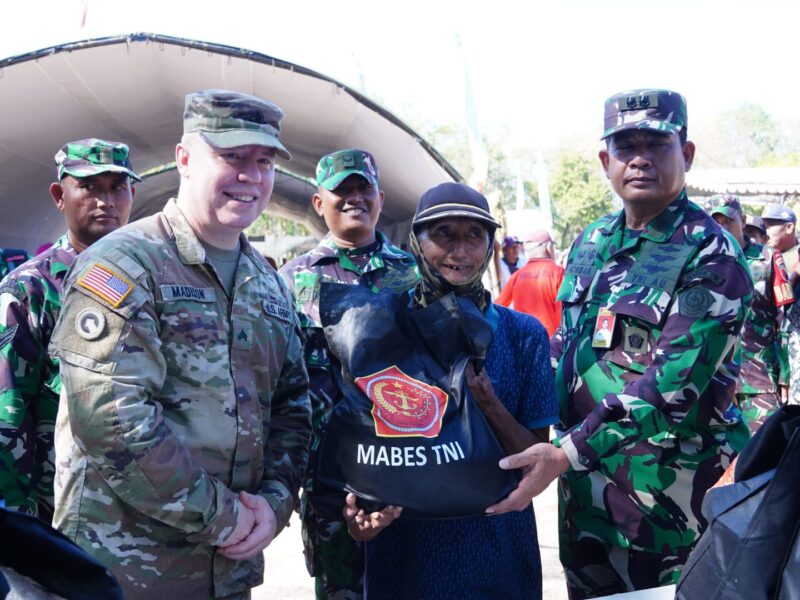 TNI bersama tentara negara peserta Latihan Gabungan Bersama (Latgabma) Super Garuda Shield 2024 juga menggelar serbuan teritorial