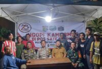 Polsek Metro Tanah Abang melaksanakan kegiatan Ngopi Kamtibmas bersama tiga pilar di Poskamling RW 14 Jalan Jatibunder VII RT 01 RW 14