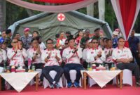 Panglima TNI Jenderal TNI Agus Subiyanto meninjau dan menyapa dalam Video Conference bakti sosial kesehatan dalam rangka Peringatan HUT ke-79