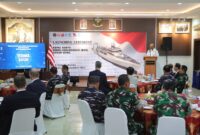 Staf Ahli Menhan Bidang Ekonomi Mayjen TNI Steverly C. Parengkuan memimpin kegiatan Launching Ceremony Kapal Bantu Hidro Oseanografi