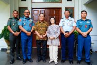 Pa Sahli Tk. III Bid. Polkamnas Panglima TNI Mayjen TNI (Mar) Siswoto, M.Tr.Opsla., beserta rombongan melaksanakan kunjungan kehormatan