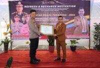 Kapolres Manggarai AKBP Edwin Saleh, S.I.K. M.H., membuka acara Booster Mental Motivasi dan Hypnopresisi