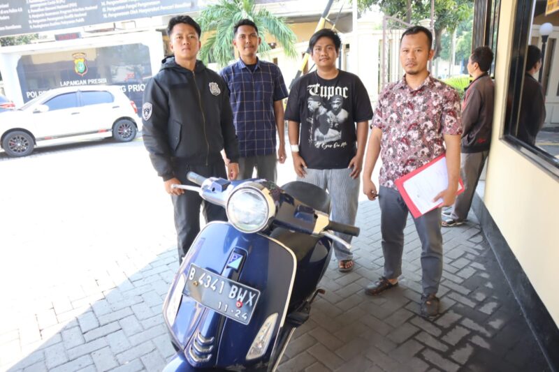 Diki menyampaikan apresiasi atas gerak cepat Kepolisian dalam hal ini Satreskrim Polres Pelabuhan Tanjung Priok yang berhasil menemukan dan mengembalikan sepeda motornya