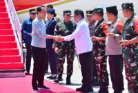 Panglima TNI Jenderal TNI Agus Subiyanto mendampingi Presiden RI Joko Widodo menyaksikan secara langsung final race MotoGP 2024