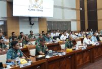 Kasum TNI Letjen TNI Richard Tampubolon, S.H., M.M. mewakili Panglima TNI menghadiri Rapat Kerja dengan Komisi I Dewan Perwakilan Rakyat