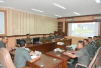 Penerangan Kodam (Pendam) XVIII/Kasuari menerima kunjungan Asistensi Fungsi Penerangan dari Dinas Penerangan Angkatan Darat (Dispenad)