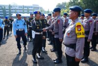 Pusat Polisi Militer Tentara Nasional Indonesia (Puspom TNI) melaksanakan Apel Gelar Personel dan Materiil Polisi Militer TNI beserta Unsur Pendukung Pengawalan Pengendalian Lalu Lintas dan Parkir