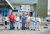 Komandan Lanud Sultan Hasanuddin Marsma TNI Bonang Bayuaji G., S.E., M.M., CHRMP., meresmikan Dojo Karate Inkanas Unicorn Skadron 33