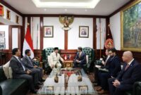 Menteri Pertahanan RI Prabowo Subianto menerima kunjungan kehormatan dari Deputi Perdana Menteri dan Menteri Pertahanan Republik Slovakia