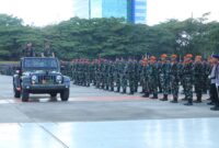 Geladi bersih Upacara Peringatan HUT TNI ke-79 ini merupakan latihan puncak yang dilaksanakan sesuai dengan upacara sebenarnya pada 5 Oktober 2024