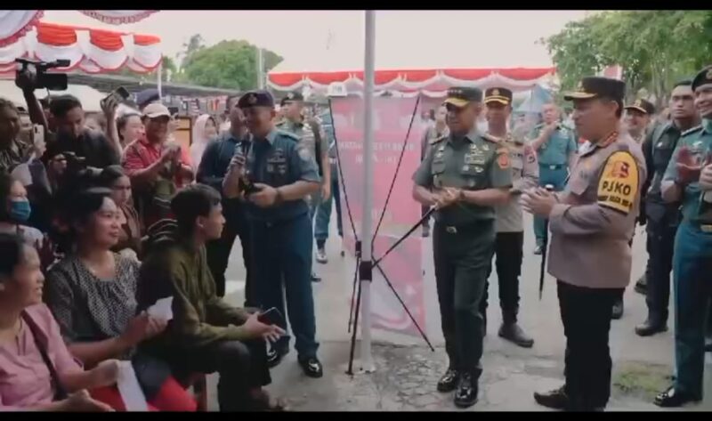 Kapolri Jenderal Polisi Drs. Listyo Sigit Prabowo menghadiri secara langsung peringatan HUT TNI ke-79