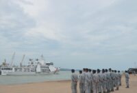 Bakamla RI melalui unsur Kapal Negara (KN) Pulau Dana-323 telah sukses melaksanakan kegiatan pelepasan KN. Pulau Dana-323 di Dermaga Batu Ampar