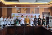 Sesjen Wantannas RI Laksdya TNI T.S.N.B. Hutabarat, M.M.S dan tim berkunjung ke Pemda Mimika yang diterima langsung oleh Pj Bupati Mimika