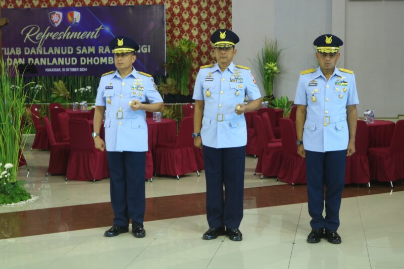 Upacara serah terima jabatan (Sertijab) dua Komandan Pangkalan TNI AU jajaran Komando Operasi Udara (Koopsud) II