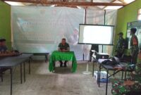 Dandim 1805/Raja Ampat Letkol Czi Tri Wibowo Angga Astono selaku Dansatgas TMMD Ke-122 Kodim 1805/Raja Ampat berikan arahan dan motivasi