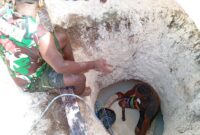 Satuan Tugas (Satgas) TNI Manunggal Membangun Desa (TMMD) ke-122 Kodim 1805/Raja Ampat melaksanakan penggalian dan pengecoran