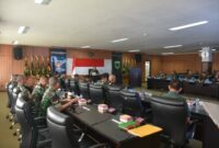 Irdam XVIII/Kasuari, Brigjen TNI Musa David M. Hasibuan, S.I.P., M.A.B., memimpin rapat reviu penilaian Reformasi Birokrasi (RB) Tingkat Kotama