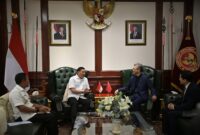 Menteri Pertahanan RI Sjafrie Sjamsoeddin menerima kunjungan kehormatan Duta Besar China Untuk Indonesia H.E. Mr. Wang Lutong