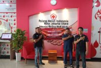 Sihumas Polres Pelabuhan Tanjung Priok menggelar Bhakti Kesehatan berupa donor darah di kantor Palang Merah Indonesia Kota Jakarta Utara
