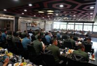 Panglima TNI Jenderal TNI Agus Subiyanto menerima kunjungan Menteri Pertahanan (Menhan) RI Letjen TNI (Purn) Sjafrie Sjamsoeddin