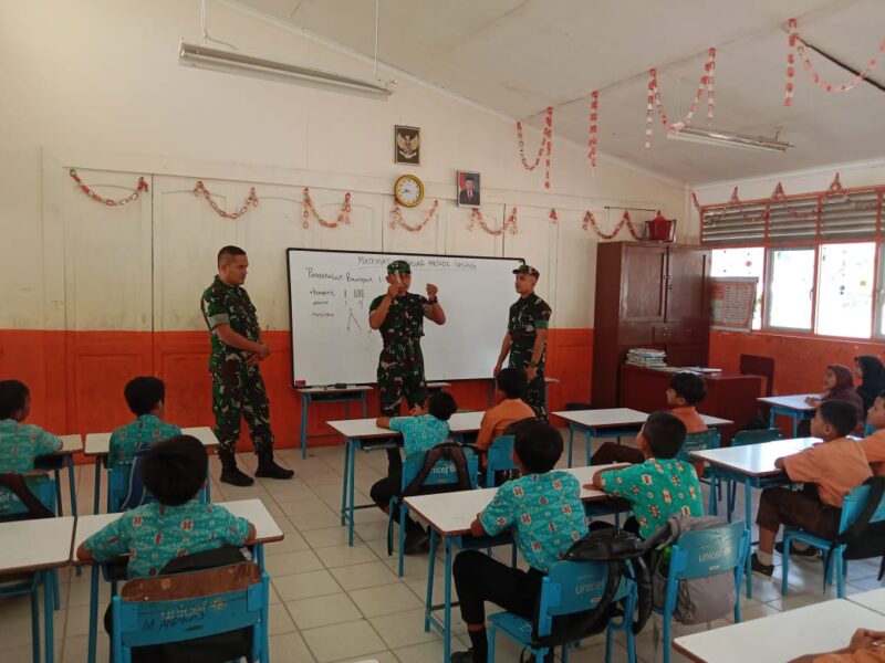 Yonif 115/Macan Leuser, satuan tempur di bawah Korem 012/TU, mengadakan pembelajaran matematika dasar menggunakan metode Gasing
