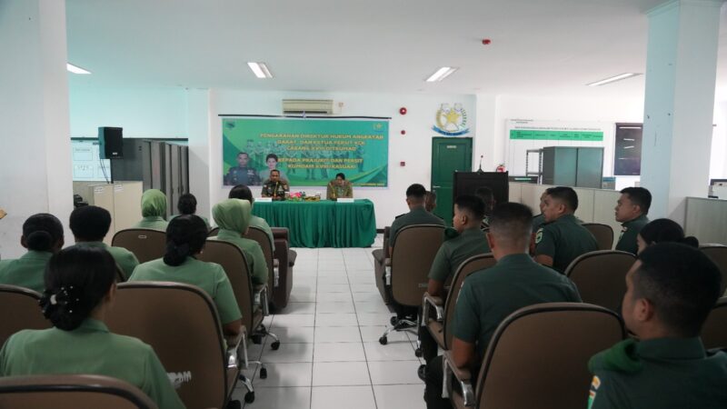 Kumdam XVIII/Kasuari menerima kunjungan kerja Direktur Hukum Angkatan Darat (Dirkumad), Brigjen TNI A. Agung Widi W, S.H., M.H.