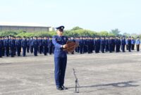 Lanud Sultan Hasanuddin menggelar upacara, bertempat di Apron Galaktika Lanud Sultan Hasanuddin, Makassar