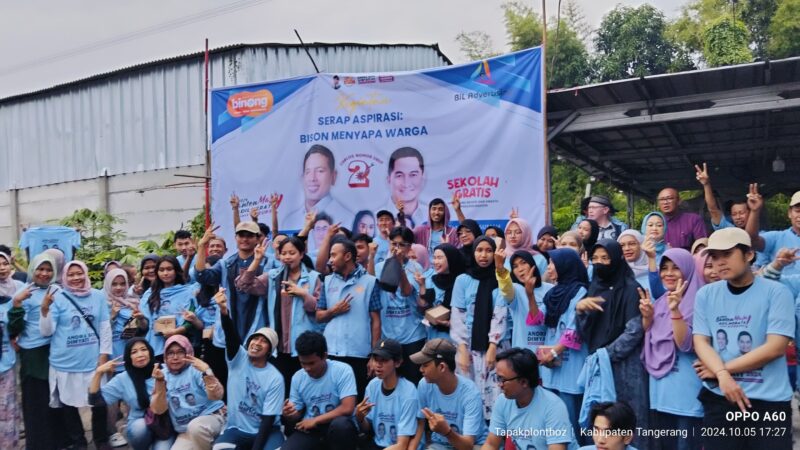 Barisan Intelektual Strategi Objektif Nasional (Bison) melakukan kegiatan serap aspirasi dengan menyapa warga dan pemuda-pemudi