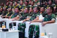 Panglima TNI Jenderal TNI Agus Subiyanto memberikan Pengarahan pada Apel Danrem Dandim Terpusat Tahun 2024, bertempat di Mandiri University
