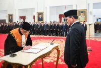 Panglima TNI Jenderal TNI Agus Subiyanto menghadiri pengucapan sumpah jabatan Ketua Mahkamah Agung periode 2024-2029