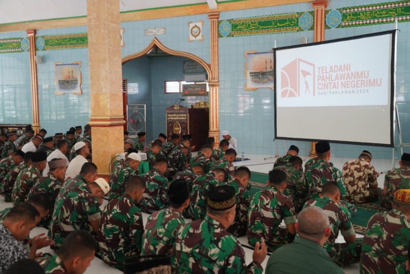 Dalam rangka memperingati Hari Pahlawan tahun 2024, Korem 012/TU gelar doa bersama