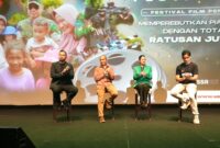Kepala Pusat Penerangan (Kapuspen) TNI Mayjen TNI Hariyanto menggelar jumpa pers pada acara puncak Awarding Night Military Short Movie Festival 2024