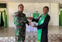 Satgas Pengamanan Perbatasan Yonarmed 11 Kostrad, melalui Pos Sei Manggaris Lama menggelar kegiatan sosial