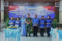 Komandan Lanud Sultan Hasanuddin, Marsma TNI Bonang Bayuaji G., S.E., M.M., CHRMP., bersama Ketua Pia Ardya Garini Cabang 7/D.II