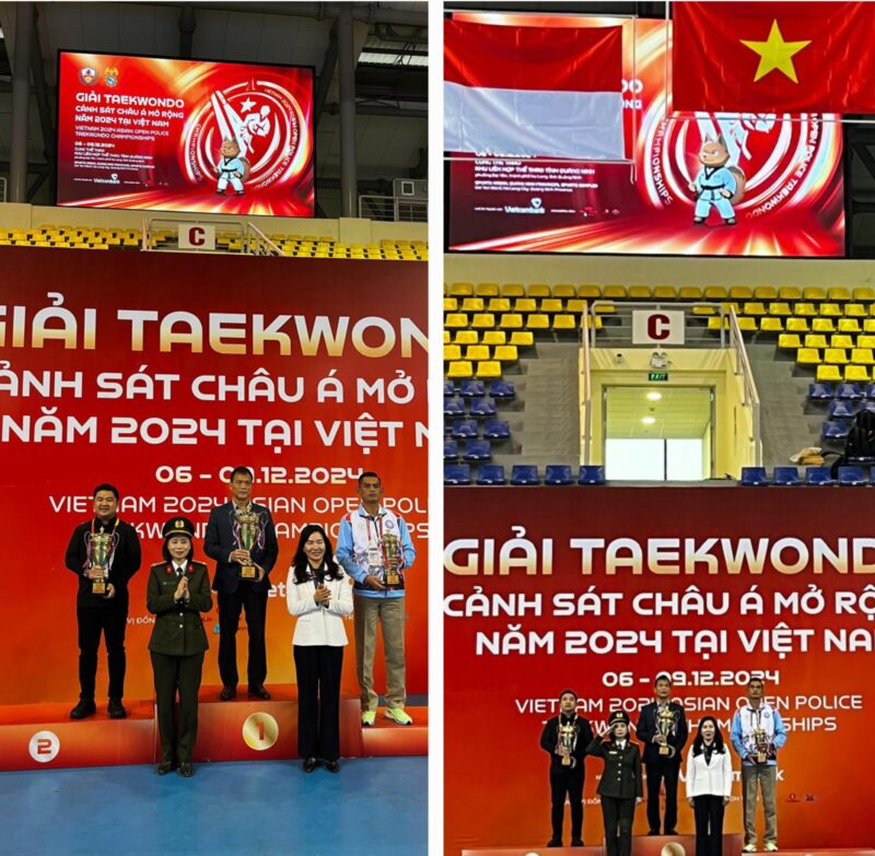 Tim Taekwondo Garuda Bhayangkara Presisi Polri membawa harum nama Indonesia di ajang Kejuaraan Taekwondo Polisi Terbuka 2024