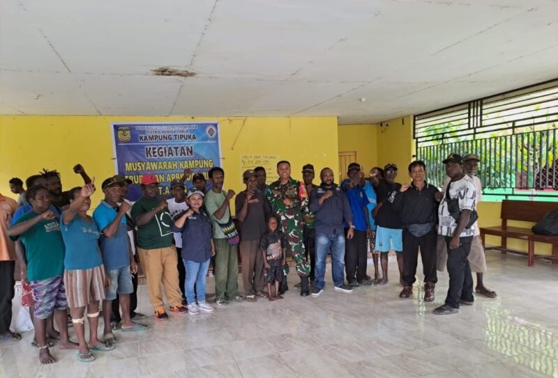 Babinsa Koramil 1710-07/Mapurujaya, Sertu Yulius Nampe menghadiri kegiatan Musrenbang Perubahan APBD dan RKPK tahun 2024