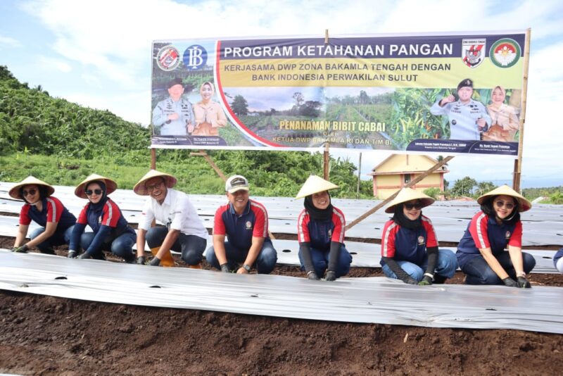 Zona Bakamla Tengah melaksanakan program penanaman 10.000 bibit cabai di Lahan Mako Baru Zona Bakamla Tengah, Kalasey, Kabupaten Minahasa